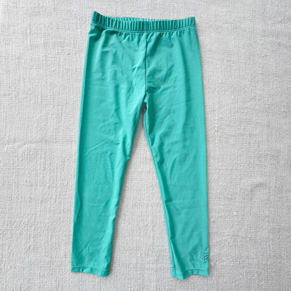 Coolibar Girl's Teal Swim Tights EUC S/5/6